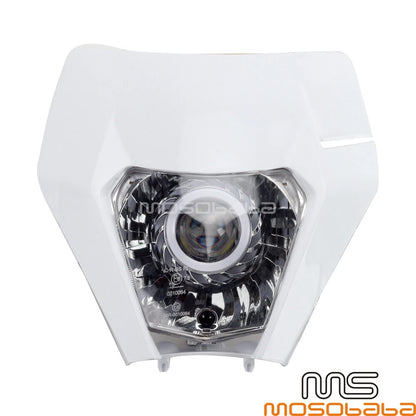 E8 LED Headlight Angel Eyes DRL Assemblies for KTM EXC 300 450 501 (2017-2023)