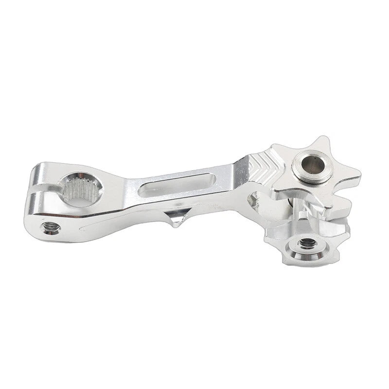 CNC Rear Brake Clutch Rocker Arm for Dirt Bike - Aluminum Alloy Silver