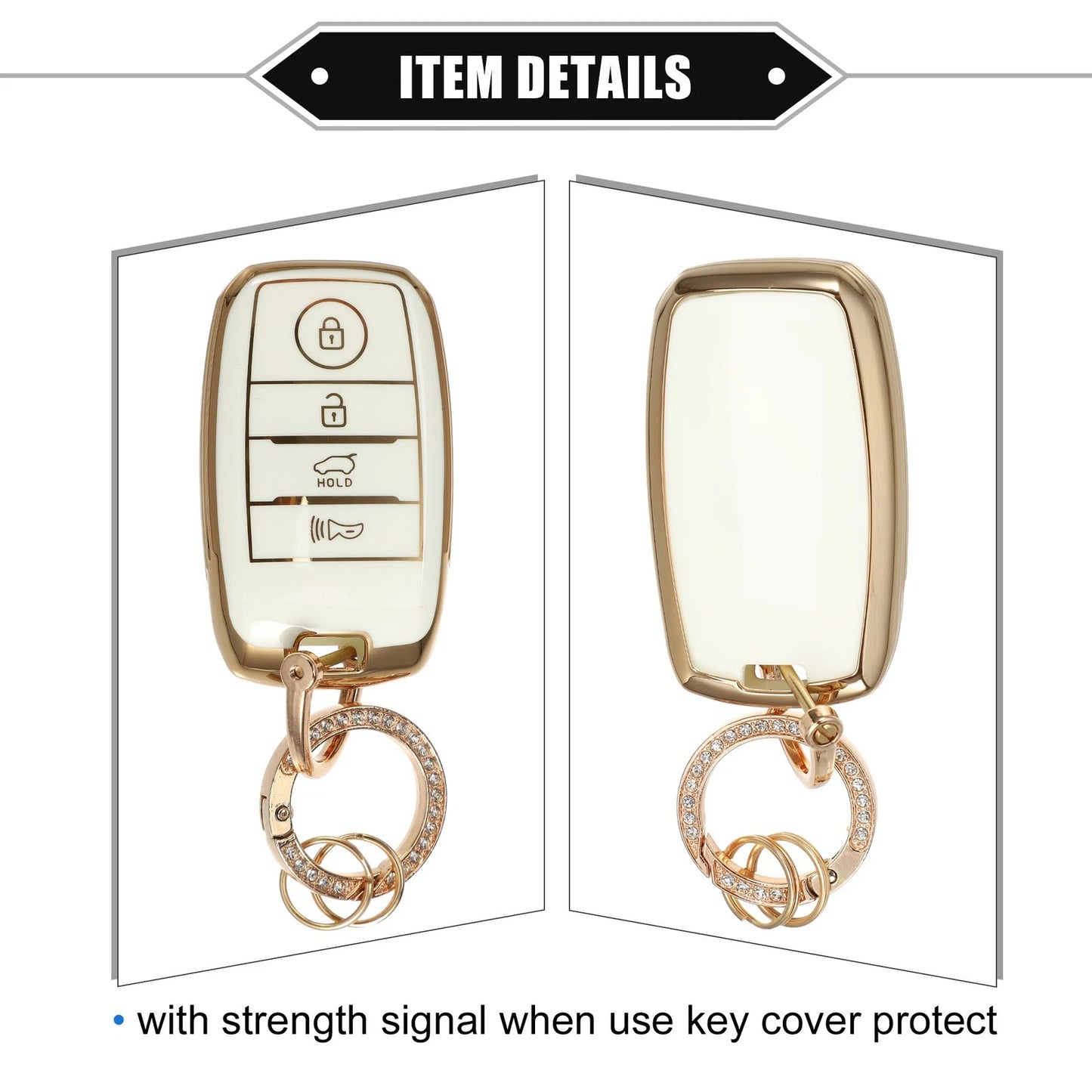 4 x Button Key Fob Shell Cover for Kia Forte Koup, Optima (2010-2019)
