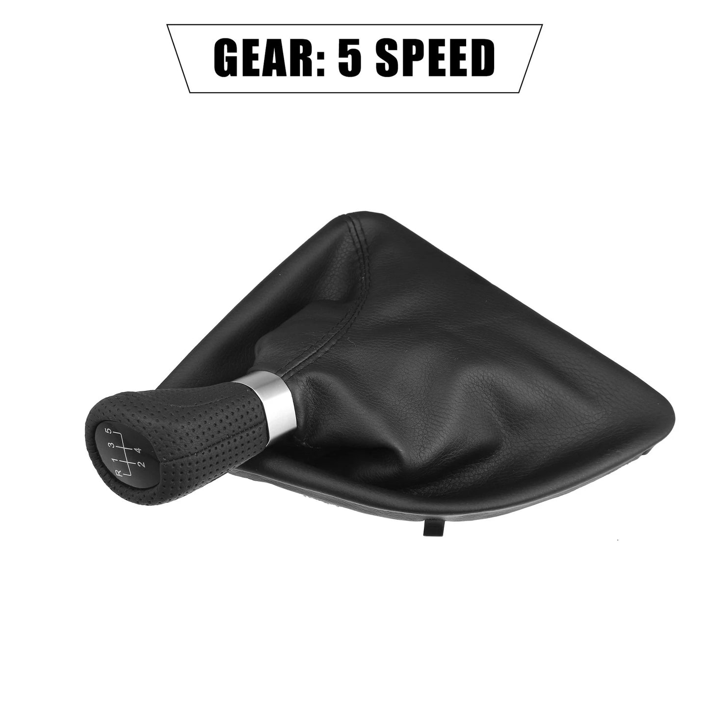 5 Speed Gear Shift Knob Head Black Silver Tone for BMW 1 Series (2004-2013)