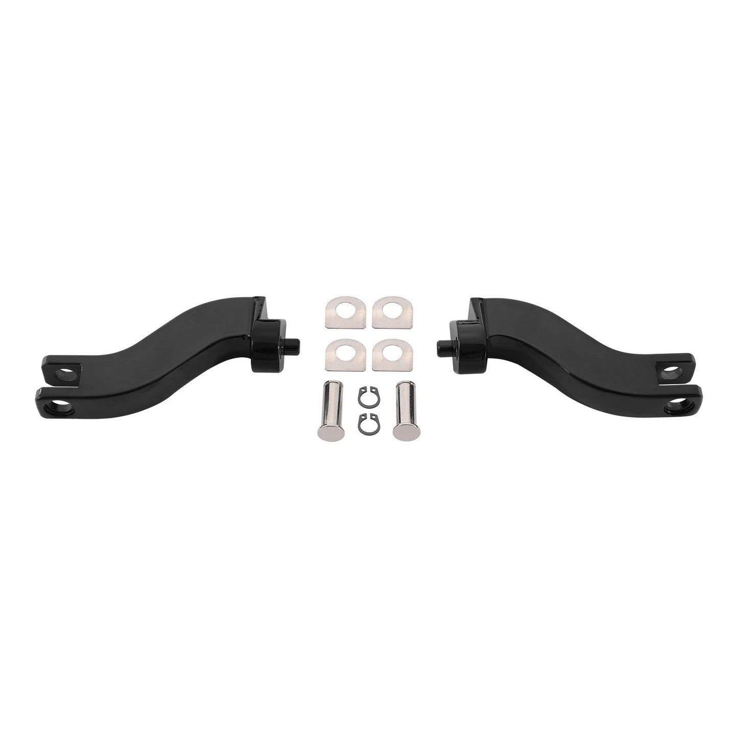 Rear Passenger Foot Peg Mounts for Harley Touring (1993-2025) Black/Chrome