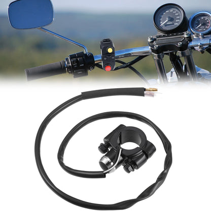 7/8" Handlebar Switch Assembly with Connector Aluminum Alloy Black for Motorcycle