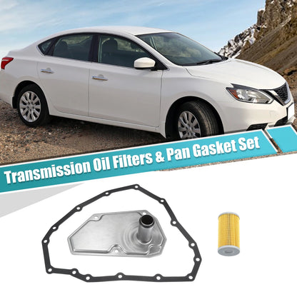 Transmission Oil Filters & Pan Gasket Set for Nissan Sentra (2013-2018)