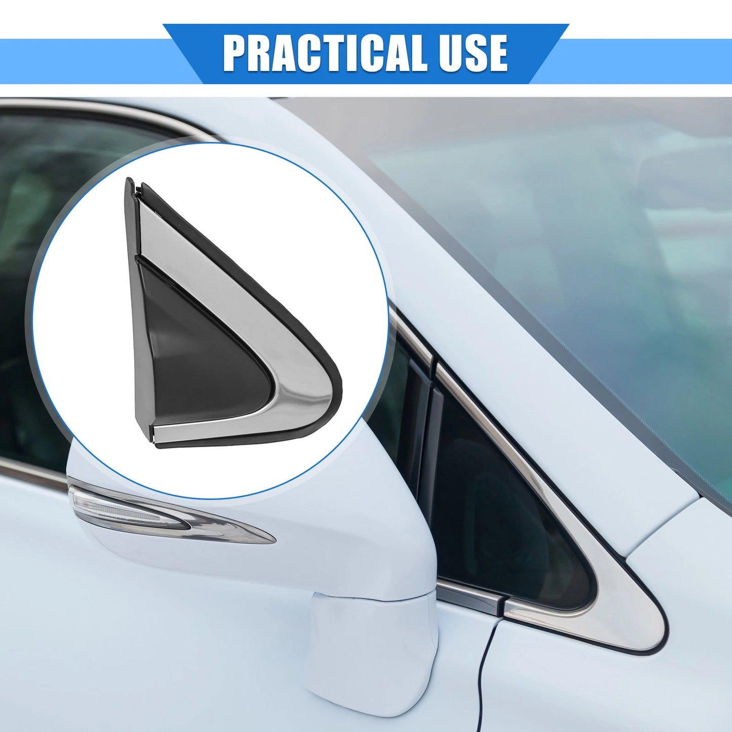 Front Right Side Door Mirror Flag Cover for Honda CR-V (2012-2016) Black