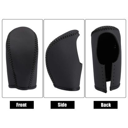 Black Faux Leather Gear Shift Knob Cover for Nissan Rogue Sport (2017-2022)
