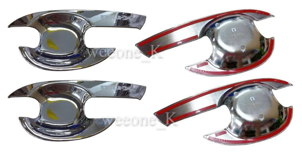 4 x Chrome Door Handle Bowls for Isuzu MU-X (2013-2015)