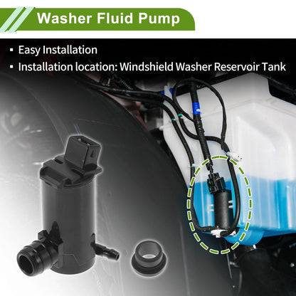Windshield Washer Pump w/Grommet for Ford (1986-1996)