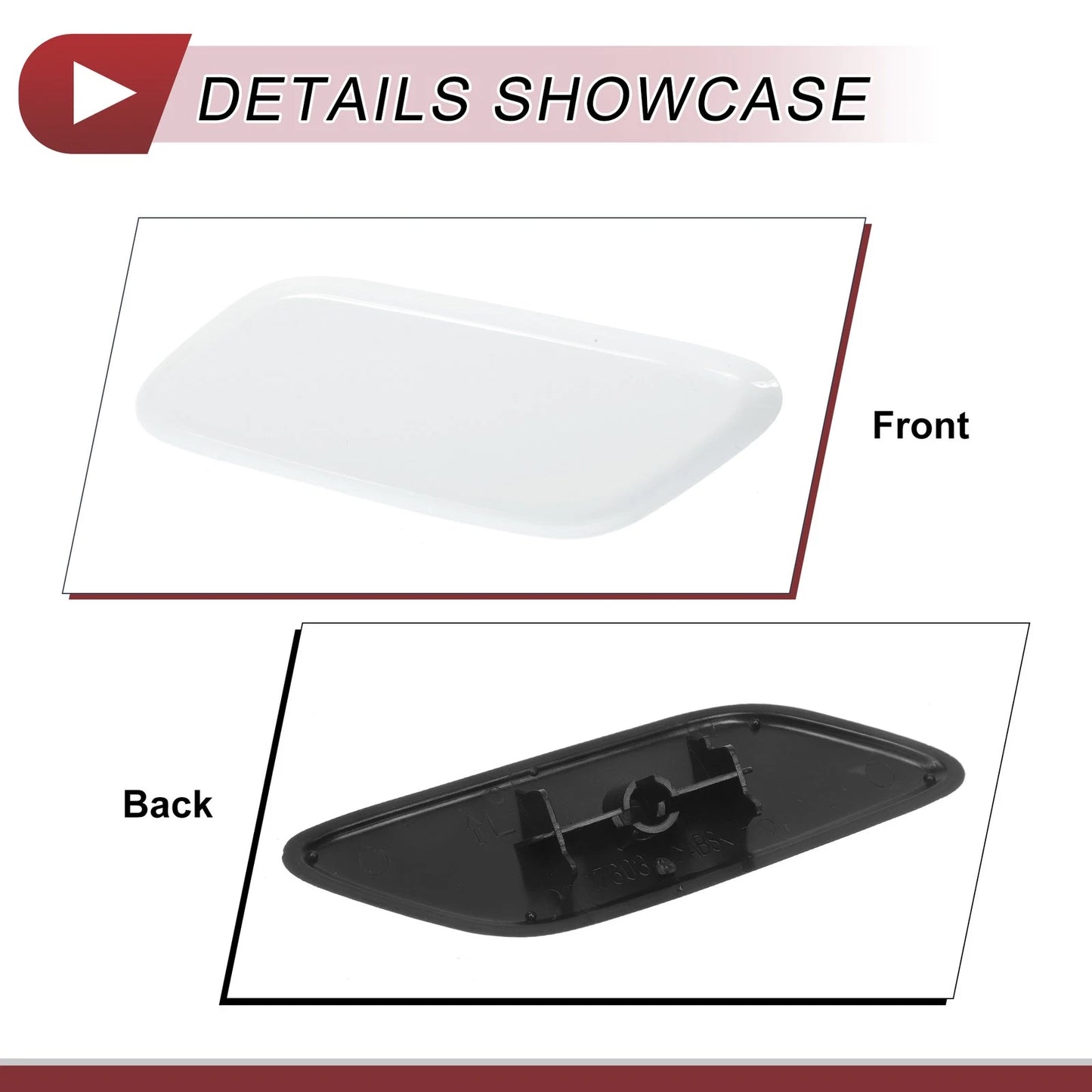 Front Left Washer Nozzle Cover for Honda CR-V MK3 Facelift (2009-2011) White