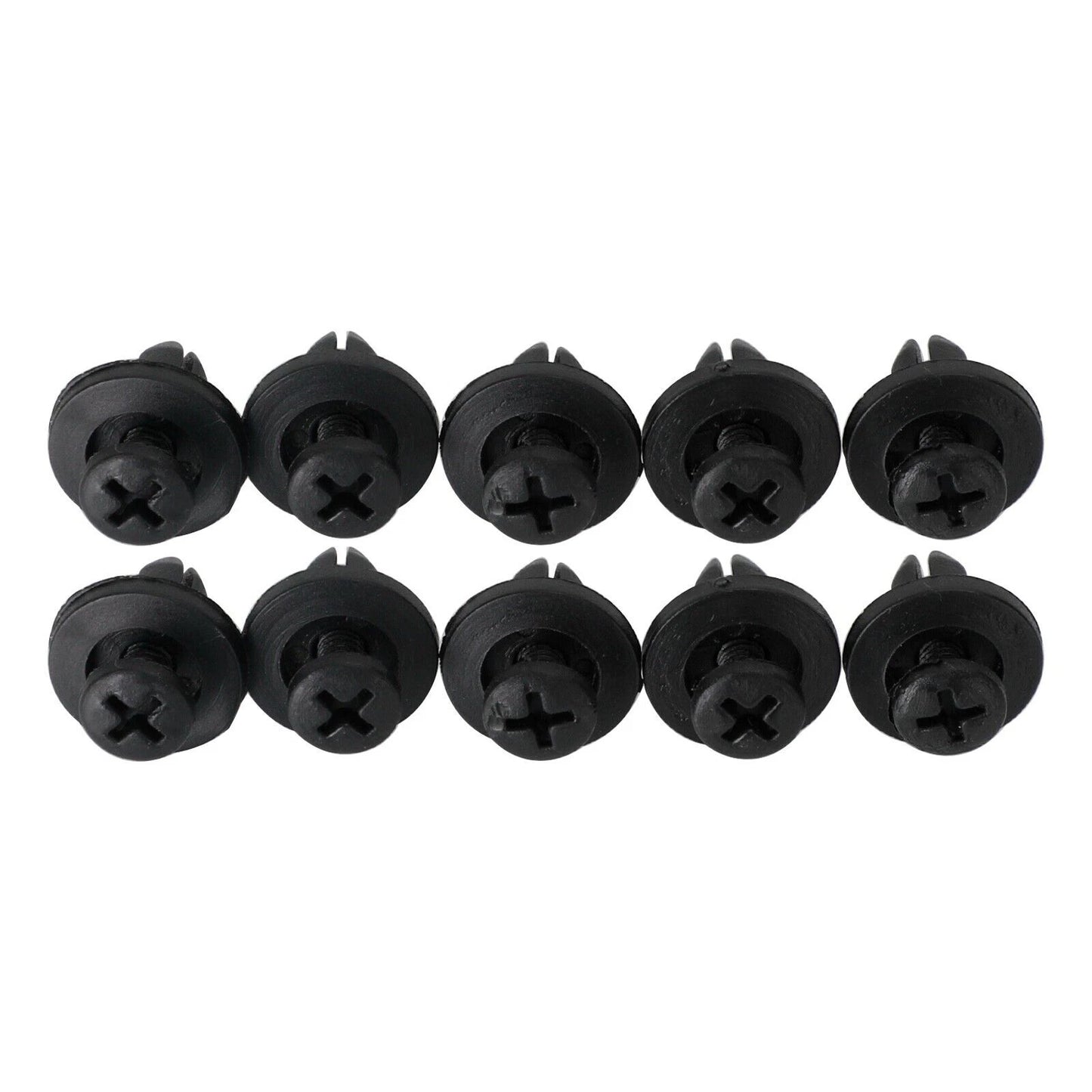 10 x 6mm Mounting Clips for Motorcycle, Car, Scooter, Moped, ATV