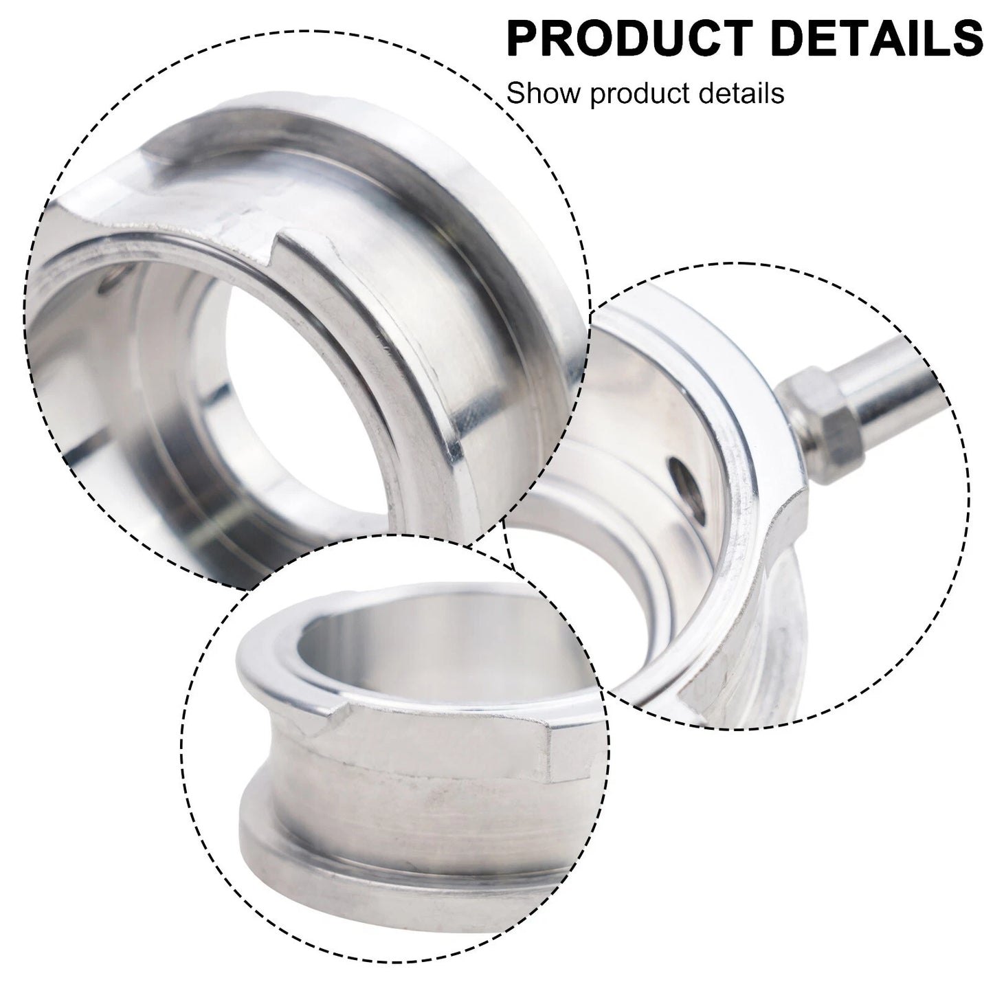 1PC Aluminum Weld On Radiator Filler Neck 1.65 in ID 42mm 56mm Silver