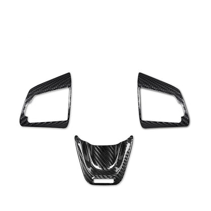 Carbon Fiber Steering Wheel Cover for Kia Stinger (2018-2023) 3 x pcs