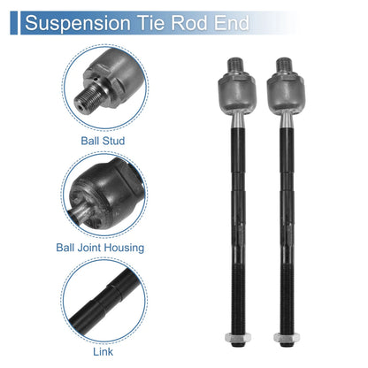 2 x Front Inner Tie Rod End Links for Jeep Liberty (2006-2012)