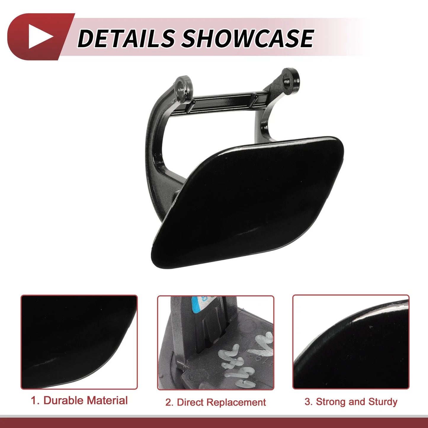 Front Left Washer Nozzle Cover for BMW 740i (2011-2015) - Black Cap