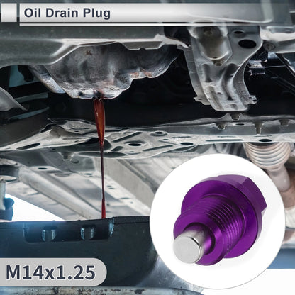 Set 1x M14x1.25 Engine Oil Drain Plug with Gasket for Car/Motorcycle/Boat