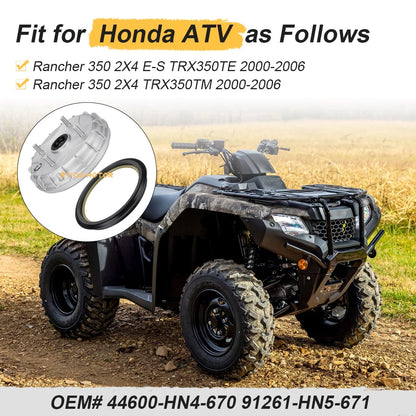 Front Brake Drum with Seal / 2 x 4 for Honda Rancher 350 ES TRX350TE (2000–2006)