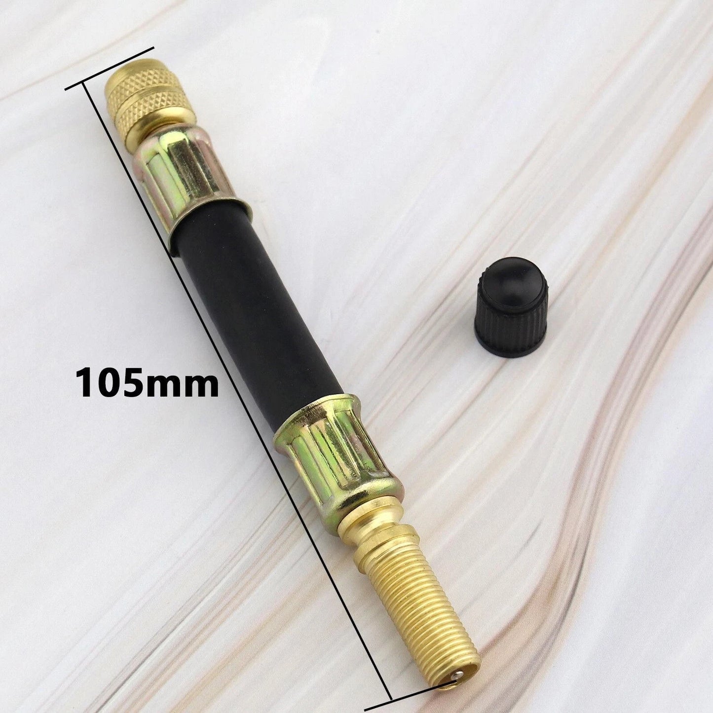 4x Flexible Tire Tyre Valve Extension Adapter for Car Truck Bus Black+Gold