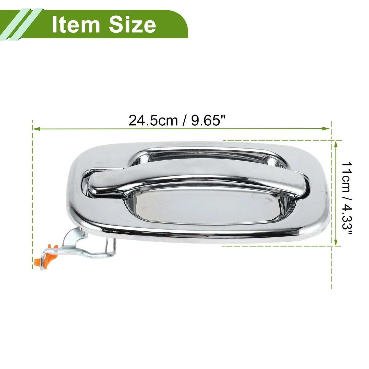 Exterior Door Handle for Chevrolet & GMC Models Silver Tone Rear Left