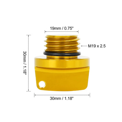 Cap Screw Cover Gold Tone / Universal / Engine Oil Filler for Motorcycle