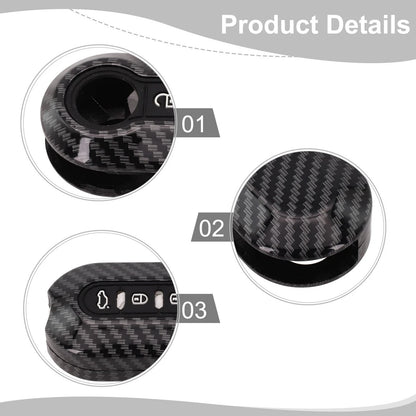 Carbon key case key cover for Fiat 500 Ducato Abarth Doblo (2007–2024)
