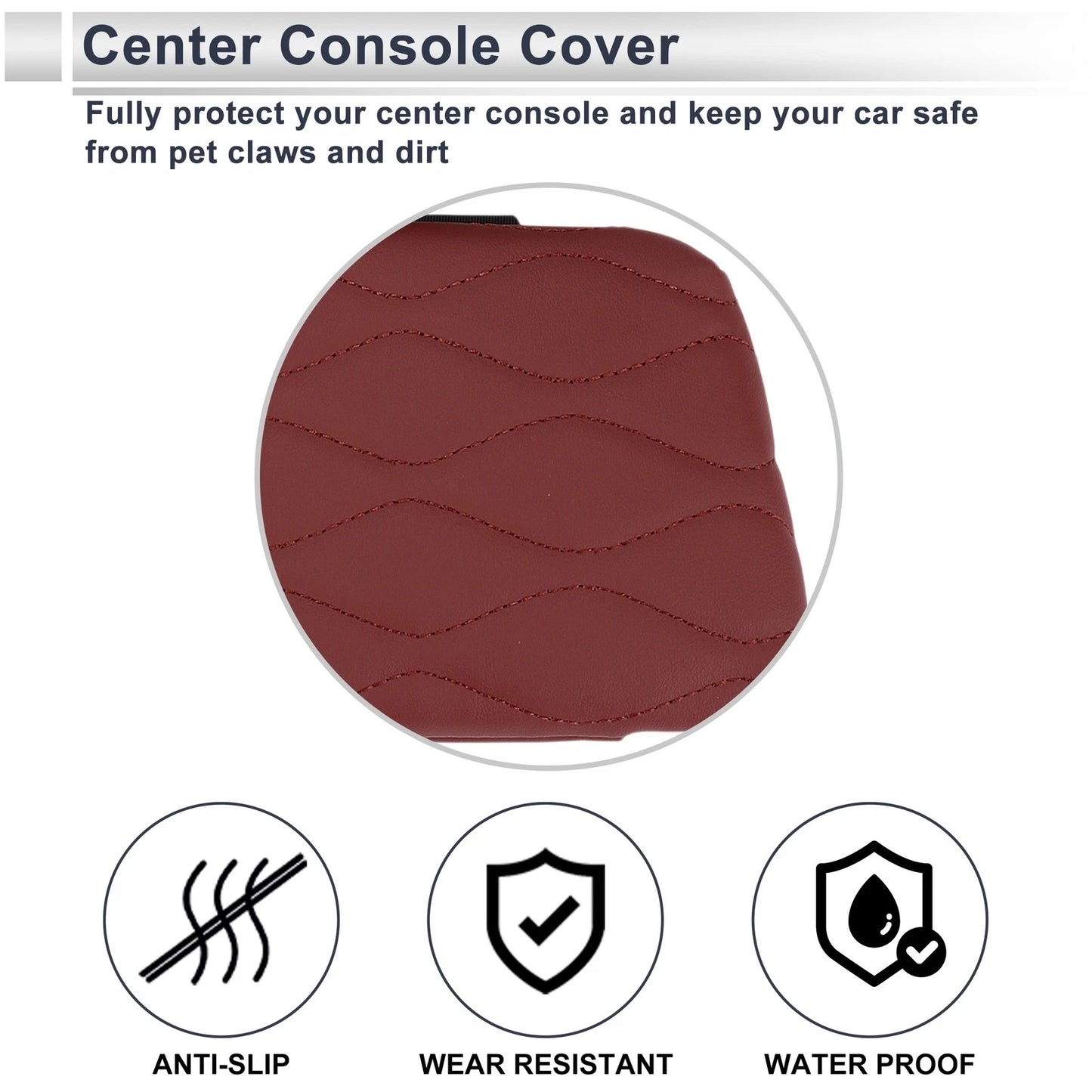 Car Center Console Cover for BMW X5 G05 (2019-2023) - Deep Red Storage Bag