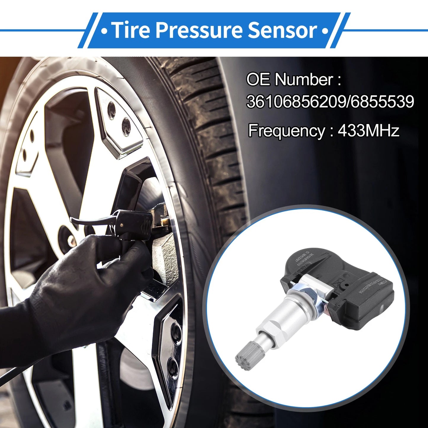 Tire Pressure Sensor 433MHz for BMW 220i (2014-2021) - 1 x Sensor