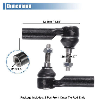 2 x Front Outer Tie Rod End Links for Ford Mustang (2005-2014)