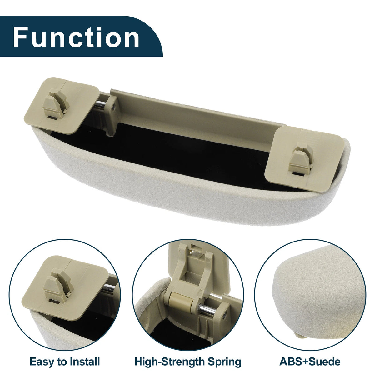 Sunglasses Case for BMW X3 Eyeglasses Holder Storage Box Suede Beige (2021-2023)
