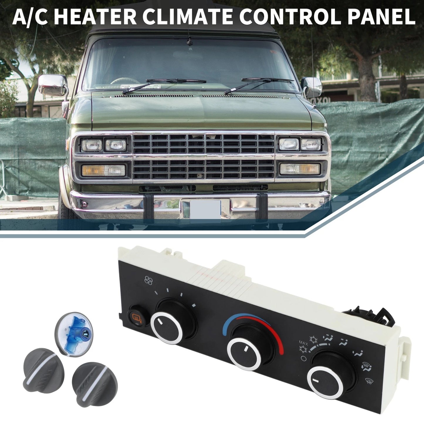 1 Set HVAC A/C Heater Climate Control Switch for Chevrolet Express 2500