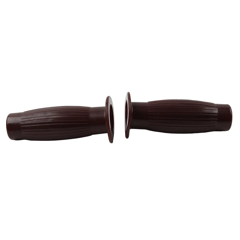 Universal 7/8" Easy-Hold Hand Grips for Vintage Motorcycle Handlebars Brown