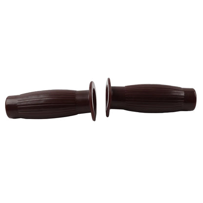 Universal 7/8" Easy-Hold Hand Grips for Vintage Motorcycle Handlebars Brown