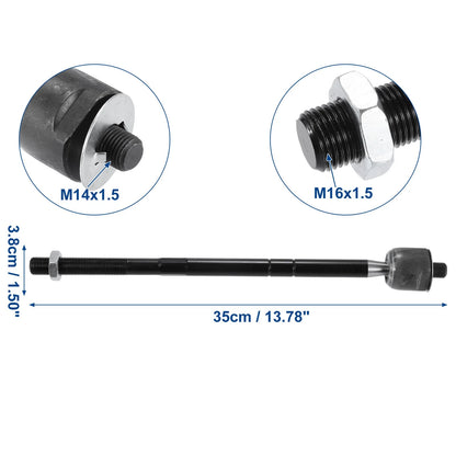 6 x Front Inner Outer Tie Rods with Boots for Ford Escape (2005-2009)