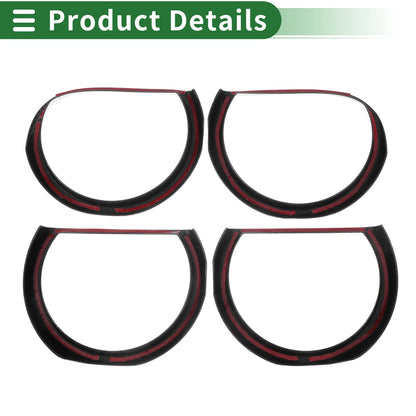 4x Headlight Trim Bezel for Dodge Challenger (2015-2024) ABS Black
