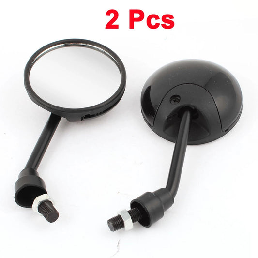 Pair Black Adjustable 10mm Thread Diameter Rear View Mirror for Motorcycle