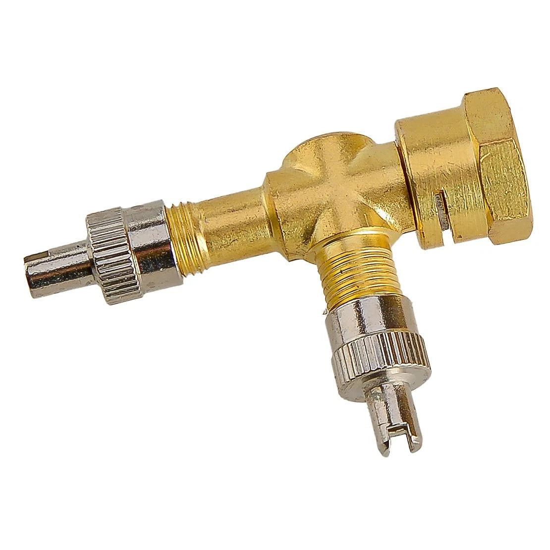 3 x TPMS Valve Tee Adapter Pure Copper for Motorcycles & Automobiles