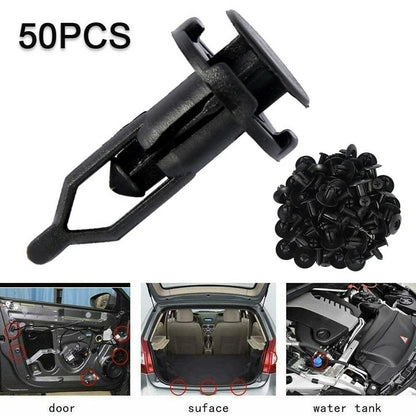 50x9mm Bumper Splash Shield Hood Engine Push Clip Rivet for Ford