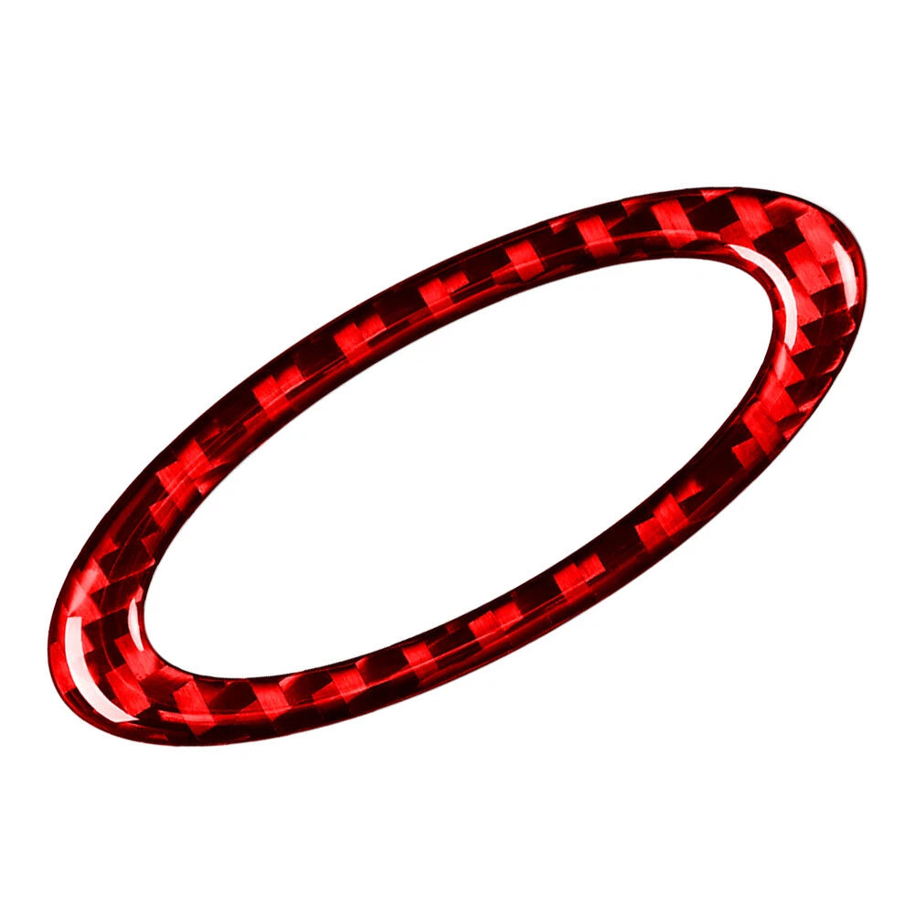 Carbon Fiber Red Steering Wheel Center Ring Cover for Ford Mondeo (2013-2019)