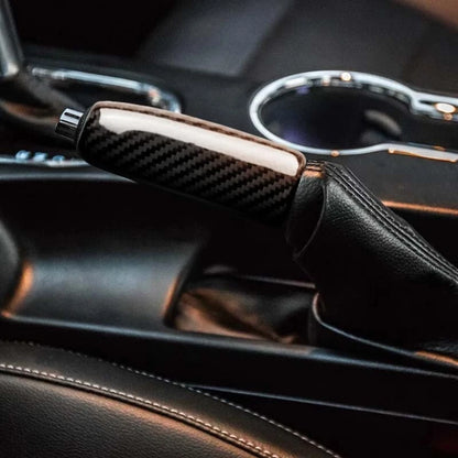 Real Carbon Fiber Parking Brake Handbrake Grip Knob fit For Mustang 2015-2019