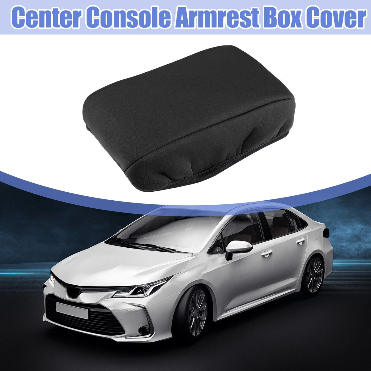 Center Console Armrest Box Cover for Toyota Corolla (2013-2023) Black