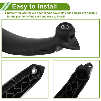 Door Panel Handle Pull Trim Cover for BMW X5 2008-2013 (2 x Black)