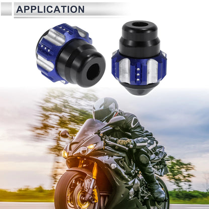 0.59" Aluminum Alloy Plastic Motorcycle Slider Frame 2 x Blue for Make Model