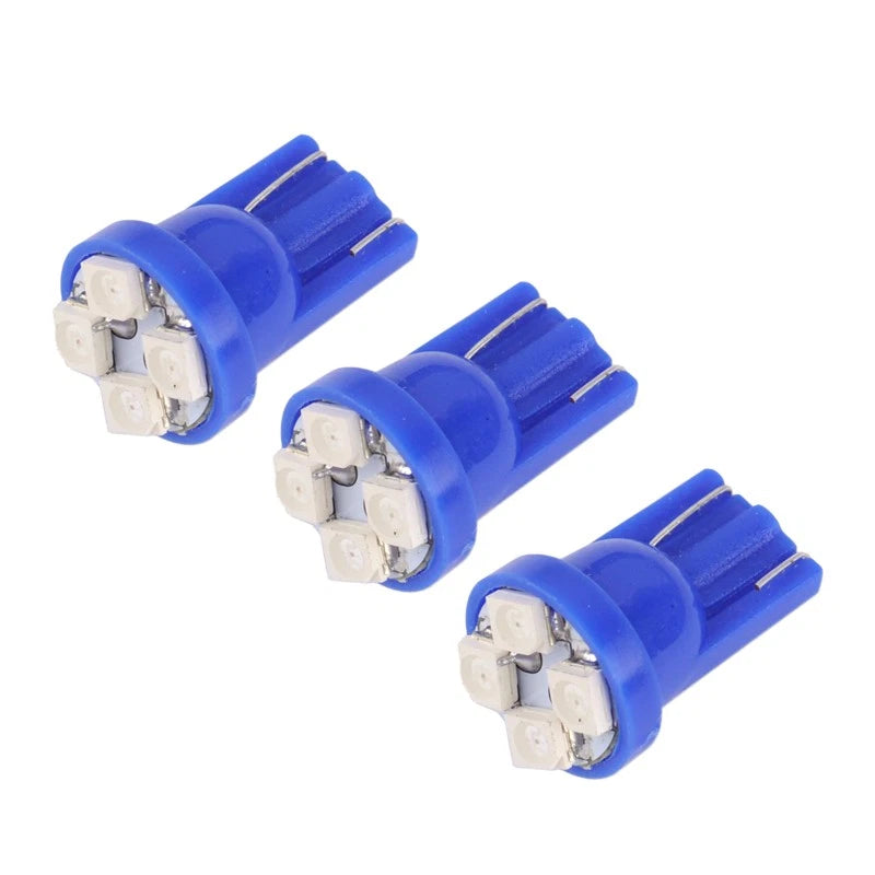 20 x T10 W5W 168 194 4-SMD Blue LED Dash Lights for Car Instrument Cluster