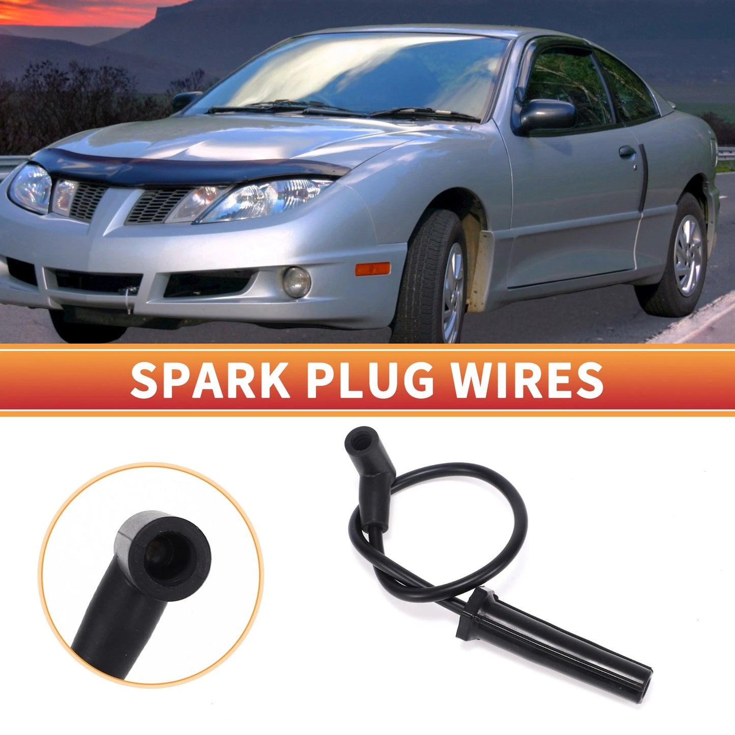 4 x Spark Plug Wire Ignition Coil Cables for Chevrolet Cavalier L4