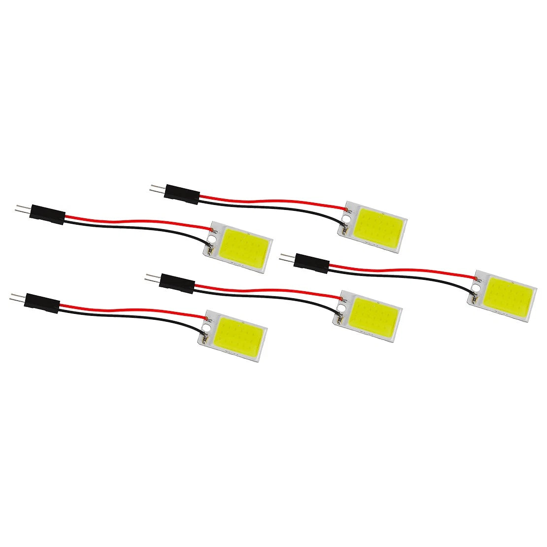 5 x 12V White COB LED Dome Panel Lights for Car Interior