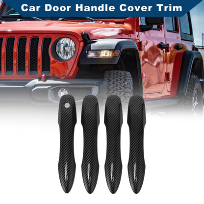 Car Door Handle Cover Trim for Toyota Camry (2018-2024) Carbon Fiber Black