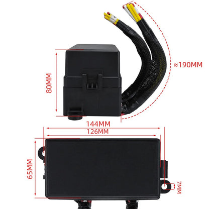 4 x 40A Relay & 12 Fuses Pre-Wired Fuse Relay Box for Car Marine Boat
