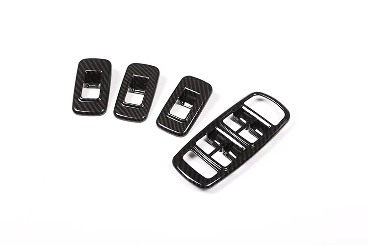 For Jaguar XE 2015-2018 Carbon Window Switch Buttons Cover Overlay Trim