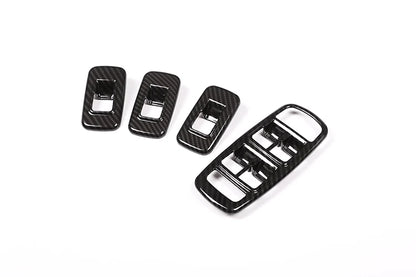 For Jaguar XE 2015-2018 Carbon Window Switch Buttons Cover Overlay Trim