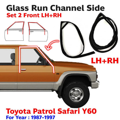 Glass Run Door Channel FL+FR Fits Datsun Nissan Patrol Safari Y60 1987-97 D09