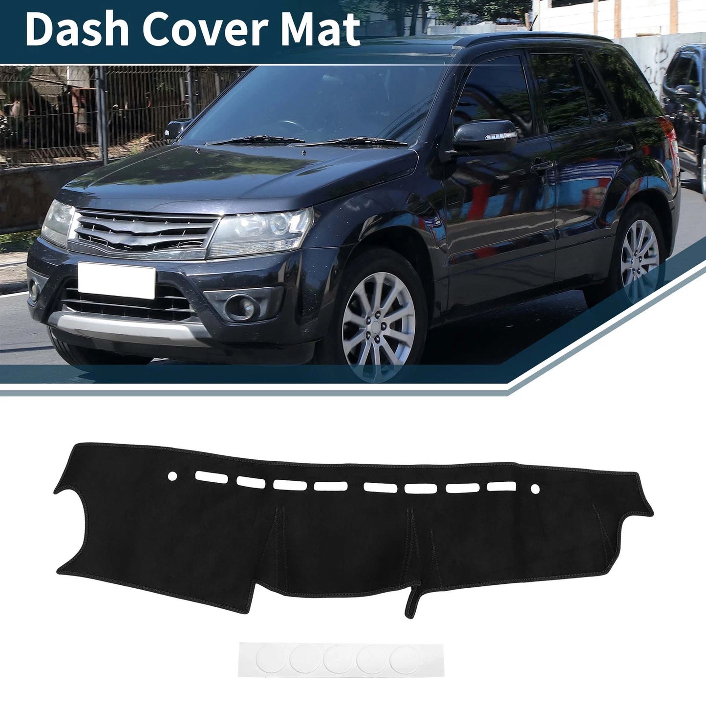 Dashboard Cover Mat for Suzuki Jimny JB64 JB74 (2018-2024) Black