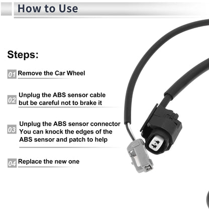 ABS Wheel Speed Sensor for Toyota Camry (2010-2011) 1 Pcs Rear Left